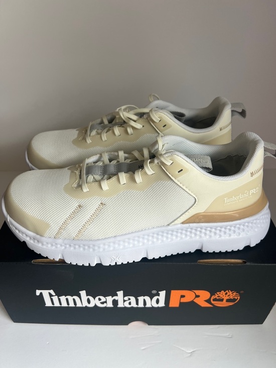 Timberland PRO Shoes - Timberland PRO Cream and White Athletic Work Shoes